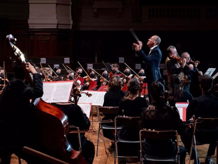 Orchestre et chef d’orchestre en concert